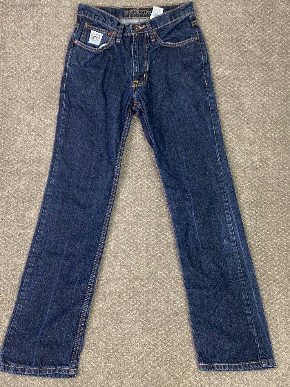 Cinch White Label Jeans Mens 29x34 Fit 29x33 Blue Dark Rinse Straight Leg Relax